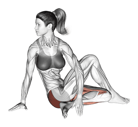Seated Knee Up Extended Rotation Stretch demonstration