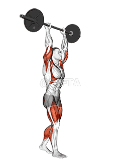 Barbell Overhead Carry demonstration