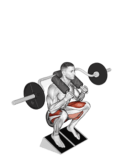 Safety Bar Elevated Heel Squat demonstration