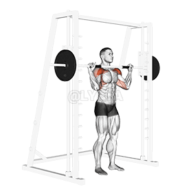 Smith Standing Military Press demonstration