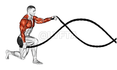Battling Ropes Half Kneeling demonstration