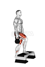 Kettlebell Single Leg Step Up demonstration