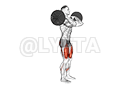 Barbell Front Rack Walking Lunge demonstration