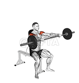 Barbell Seated High Front Raise demonstration