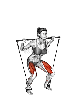 Bar Band Squat demonstration