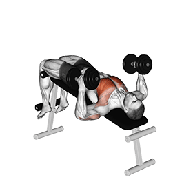 Dumbbell Decline Hammer Press exercise demonstration for Chest, Dumbbell