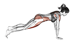 Grasshopper Push-up exercise demonstration for Back, Body weight