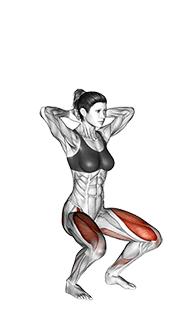 Squat exercise demonstration