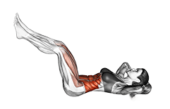 Twist Crunch exercise demonstration for Waist, Body weight