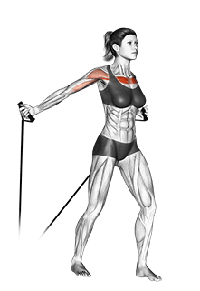 Band low fly exercise demonstration for Chest, Band