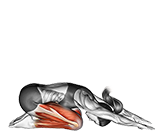 Child Pose exercise demonstration for Yoga, Body weight