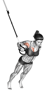Suspension One Arm Chest Press exercise demonstration for Chest, Suspension