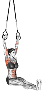 Suspension Pull-up exercise demonstration for Back, Suspension