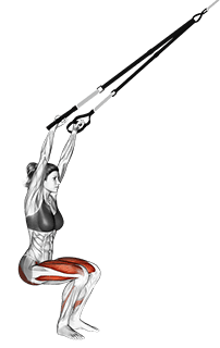 Suspension Squat exercise demonstration