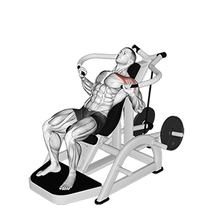 Lever Incline Chest Press exercise demonstration for Chest, Leverage machine