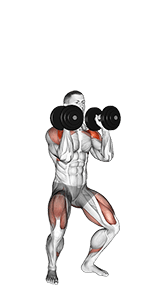 Dumbbell Push Press exercise demonstration for Shoulders, Dumbbell