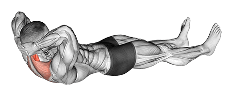 Lying Neck Extensor Stretch exercise demonstration for Neck, Body weight