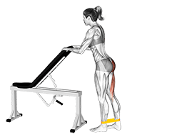 Resistance Band One Leg Kickback exercise demonstration