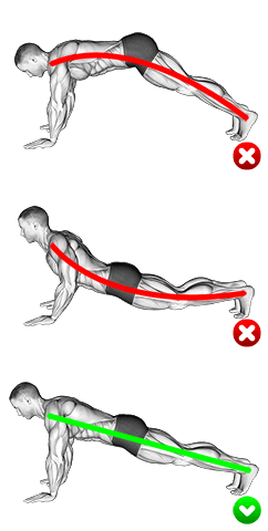 Plank - Butt exercise demonstration for Waist, Body weight