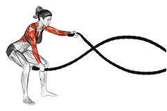 Battling Ropes exercise demonstration for Cardio, Battling Rope