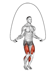 Jump Rope exercise demonstration for Thighs, Rope