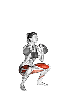 Kettlebell Front Squat exercise demonstration
