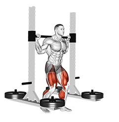 StrongMan Yoke Walk exercise demonstration for Thighs, Weighted