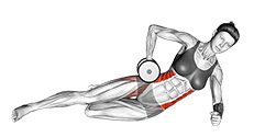 Dumbbell Side Bridge exercise demonstration