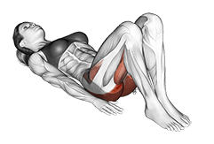 Frog Hip Thrust exercise demonstration for Hips, Body weight