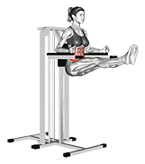 Twisted Leg Raise exercise demonstration for Waist, Body weight