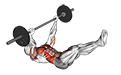 Barbell Leg Twist Press exercise demonstration for Waist, Barbell