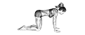 Swimming All Fours exercise demonstration for Hips, Body weight