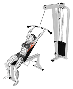 Cable Incline Pushdown exercise demonstration