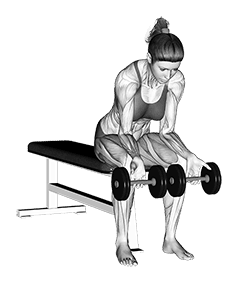 Dumbbell finger curls exercise demonstration for Forearms, Dumbbell