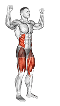 Elbow To Knee Twists exercise demonstration for Cardio, Body weight