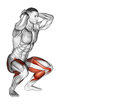 Frog Hops exercise demonstration for Cardio, Body weight