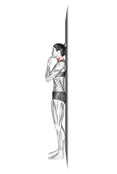 Assisted Chin Tuck exercise demonstration for Neck, Body weight