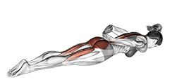 Prone Cobra Hands Interlocked exercise demonstration