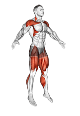 Astride Jumps exercise demonstration for Cardio, Body weight