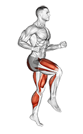 Half Knee Bends exercise demonstration for Cardio, Body weight