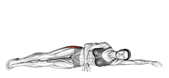 Lying Leg raise exercise demonstration for Hips, Body weight