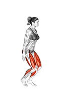 Run and Semi Squat Jump exercise demonstration for Cardio, Body weight