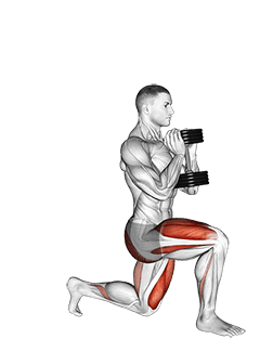 Dumbbell Lunge exercise demonstration