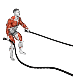 Battling Ropes Outside Circle exercise demonstration