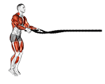 Battling Ropes Split Jump exercise demonstration