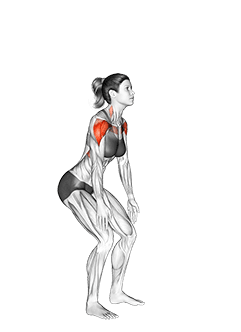 Standing Y-raise exercise demonstration