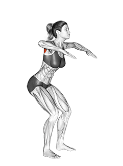 Standing W-raise exercise demonstration