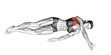 Lying Shoulder Sweep exercise demonstration for Chest, and Shoulders, Body weight