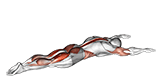 Swimmer Kicks exercise demonstration for Hips, Body weight