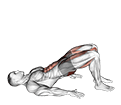 Glute Bridge March exercise demonstration for Hips, and Waist, Body weight